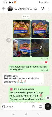 Testimonial Papan Bunga Pernikahan serpong