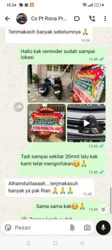 Testimonial Papan Bunga serpong